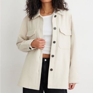 Dynamite York Shacket - White Smoke